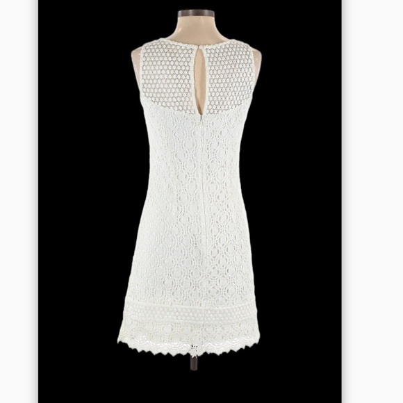 White House Black Market Crochet, Lace Midi Dress Boho Sz 4 Women - Picture 3 of 9